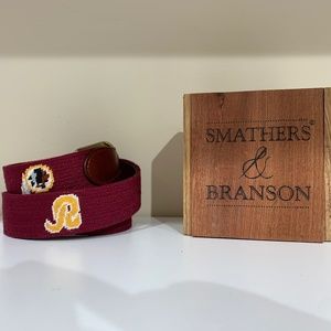 Washington Redskins Needlepoint Belt by Smathers and Branson, NWT - NO BOX